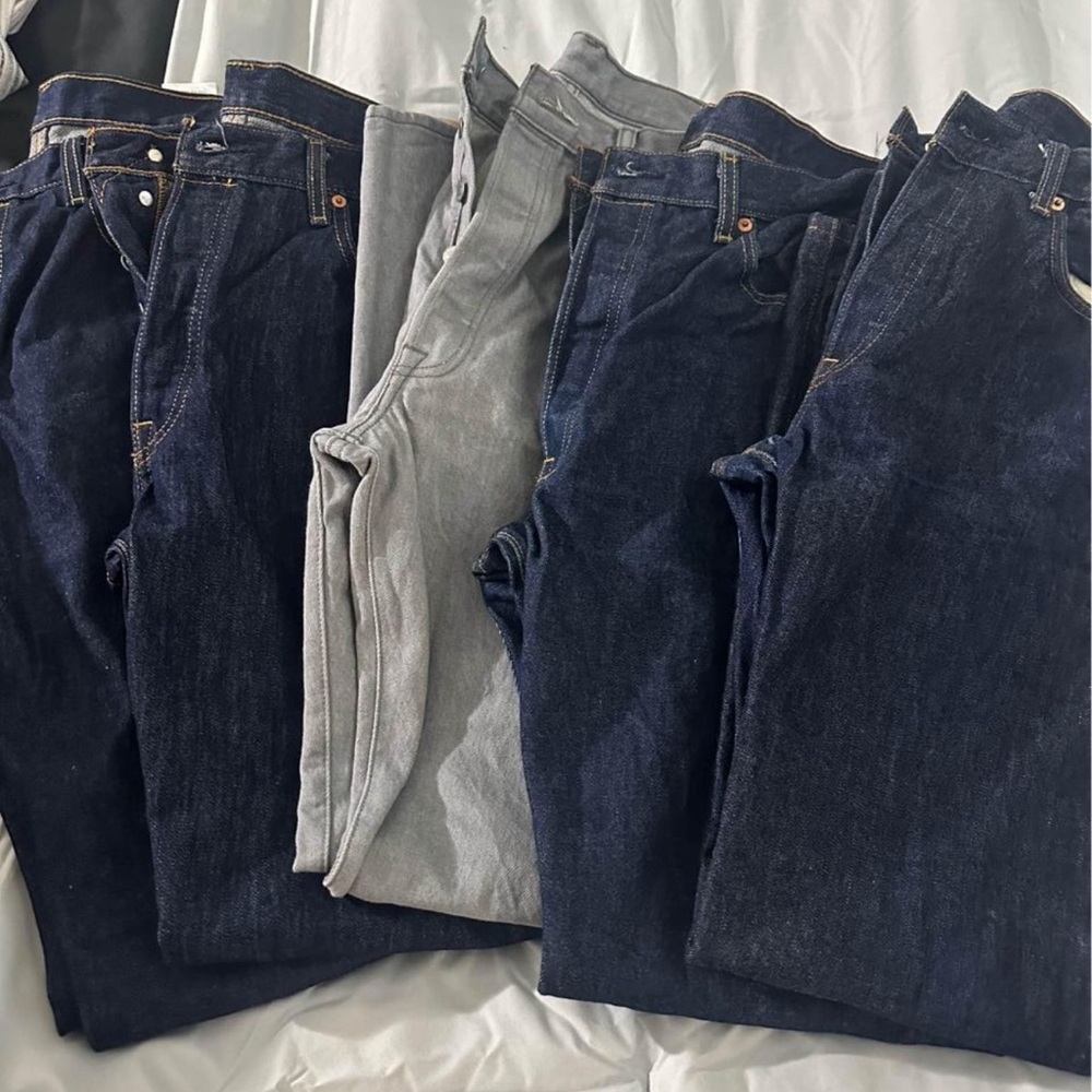 Levi's Dark Blue and Gray Men's Jeans